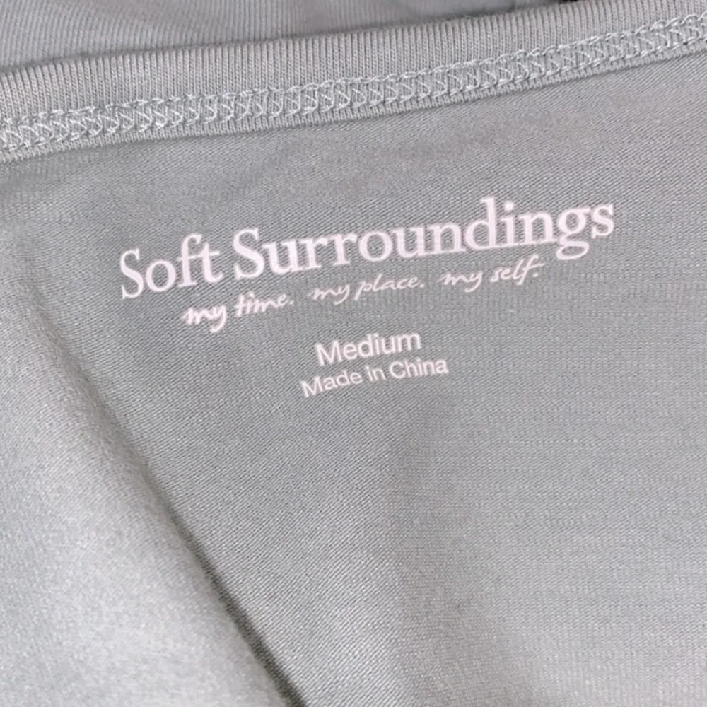 Soft Surroundings green cotton night slip side medium